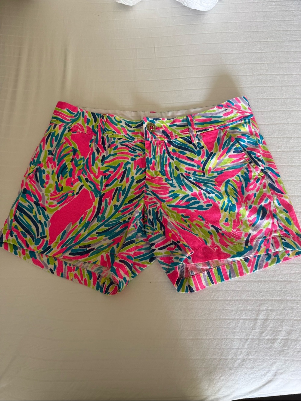 Lilly Pulitzer Pink Multi-Color Tropical Print Shorts